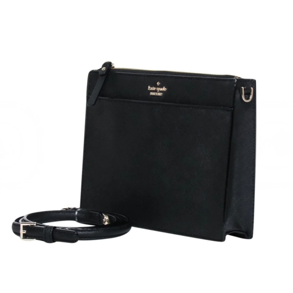 Kate Spade Black Saffiano Leather Rectangular Crossbody Bag